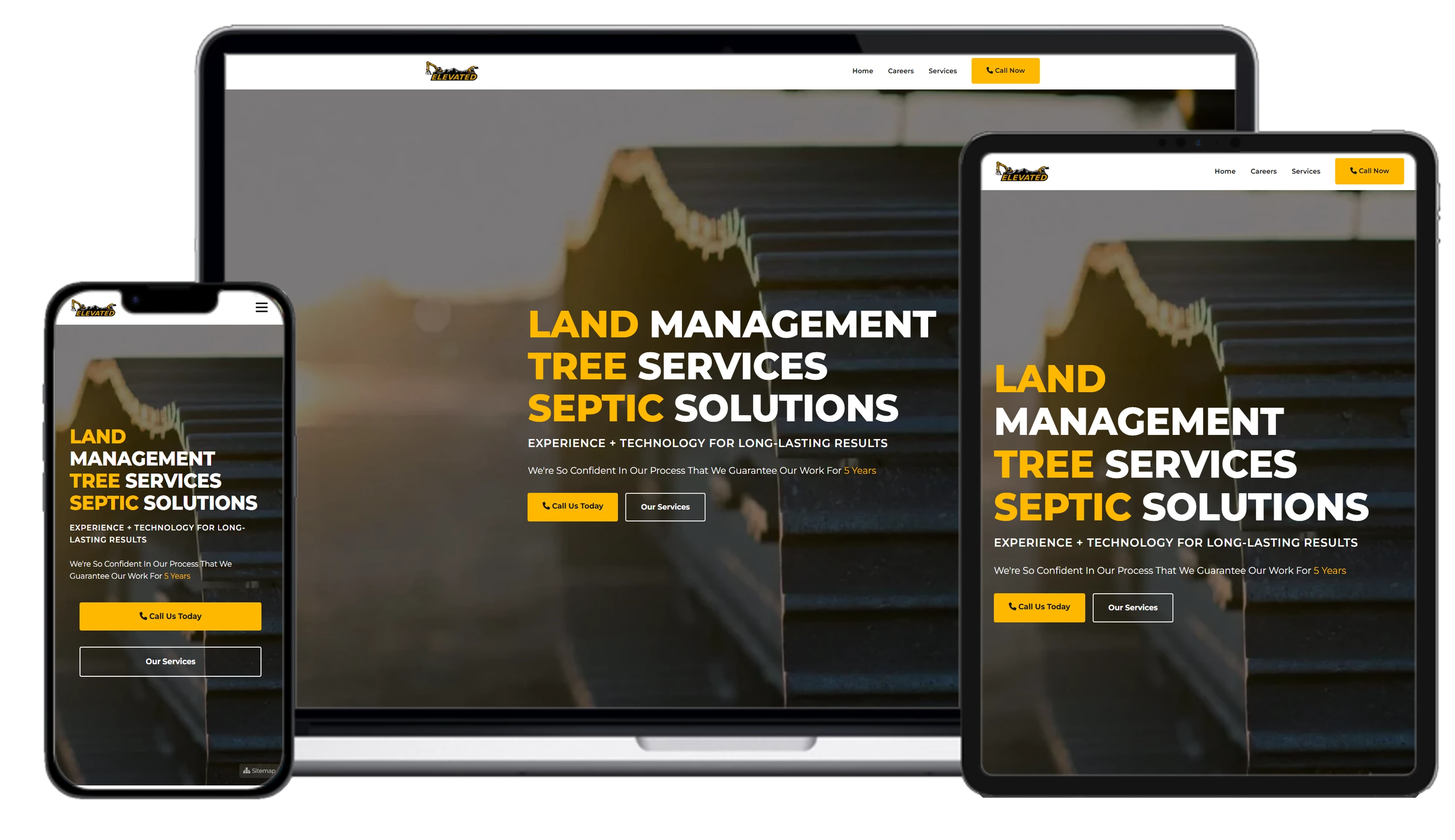 Elevated Land Management website mockup